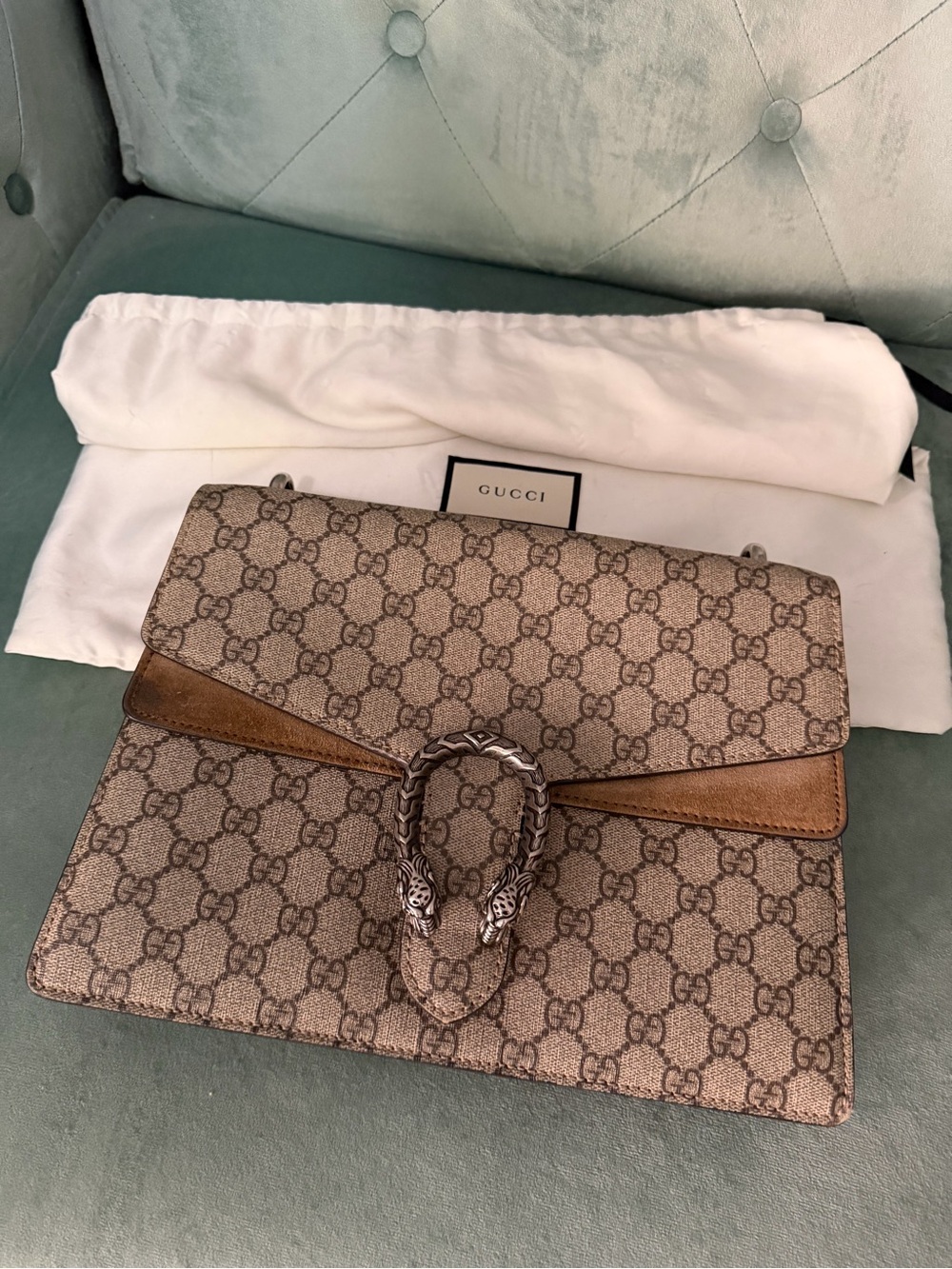 Authentic Gucci Brown GG Dionysus Shoulder Bag